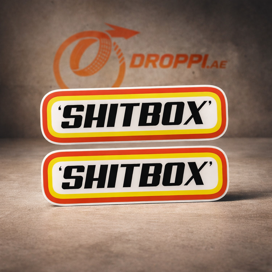 Shitbox JDM Sticker on Droppi studio background