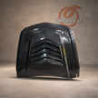 Carbon Fiber Front Engine Hood – Cadillac CTS Body Kit (2008–2012) on Droppi studio background