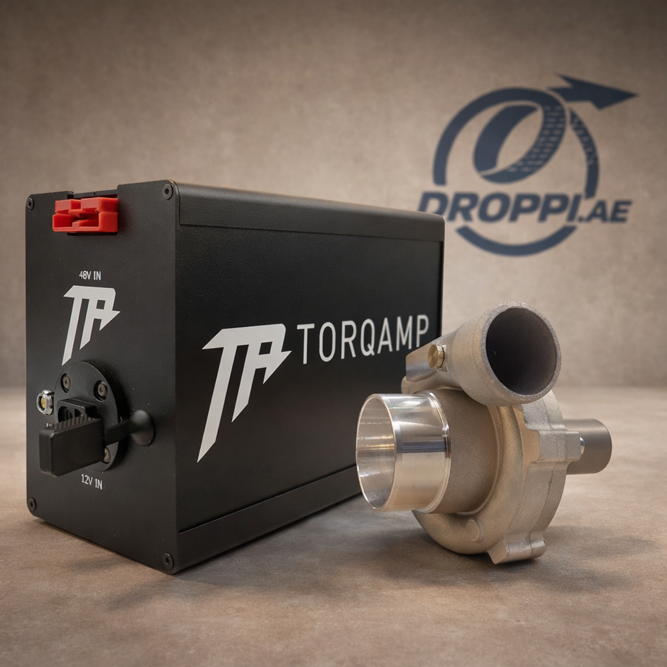 TORQAMP LITE (small electronic turbo) on Droppi studio background