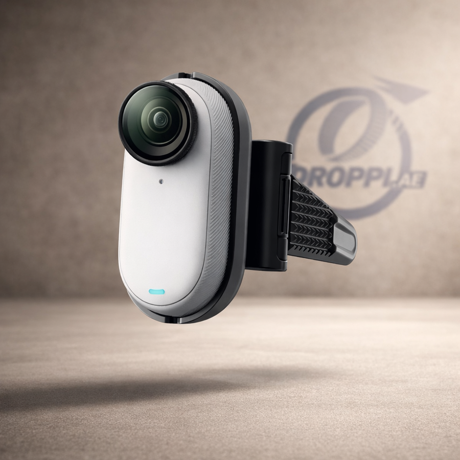Insta360 GO (Helme Mount) on Droppi studio background