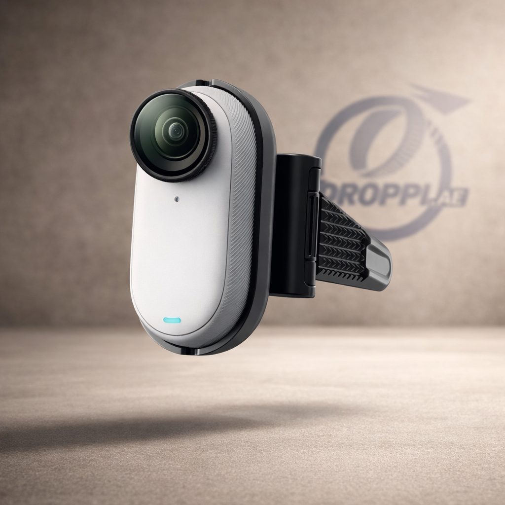 Insta360 GO (Helme Mount) on Droppi studio background