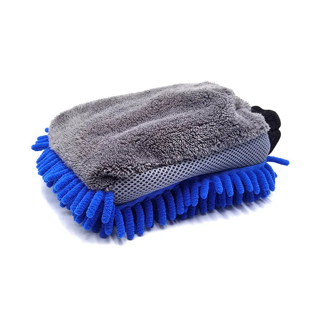 Large Chenille Microfiber Car Wash Mitt – Double-Faced, Waterproof