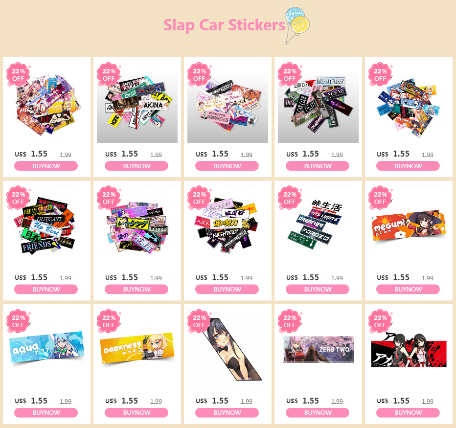 Tokyo JDM Slap Car Stickers