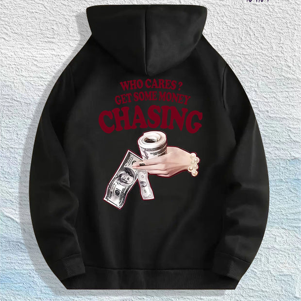 WHO CARES? GET SOME MONEY Hoodie - Droppi UAE