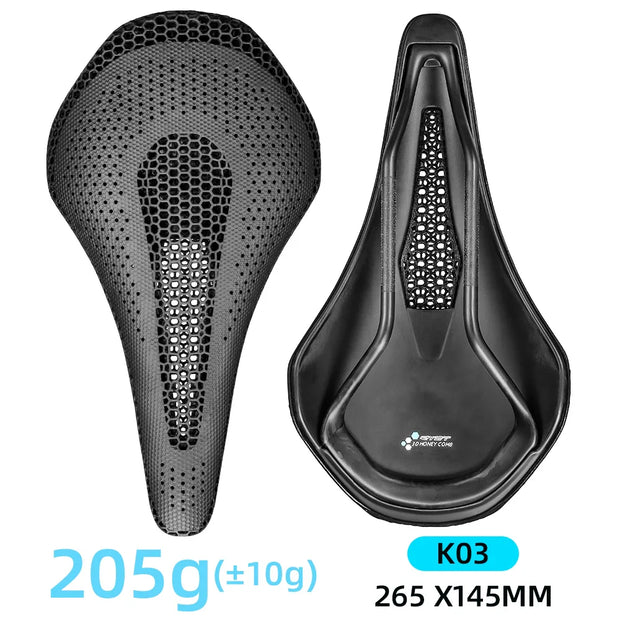 RYET Ultra Full Carbon 3D-Printed Bike Saddle – 145mm, 205g