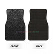 Gothic Black Skull 4PCS Crystal Velvet Car Floor Mat