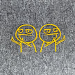 2PCS Car Stickers Middle Finger Motorcycle Helmet D2