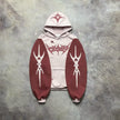 Harajuku Geometric Embroidery  Hoodies