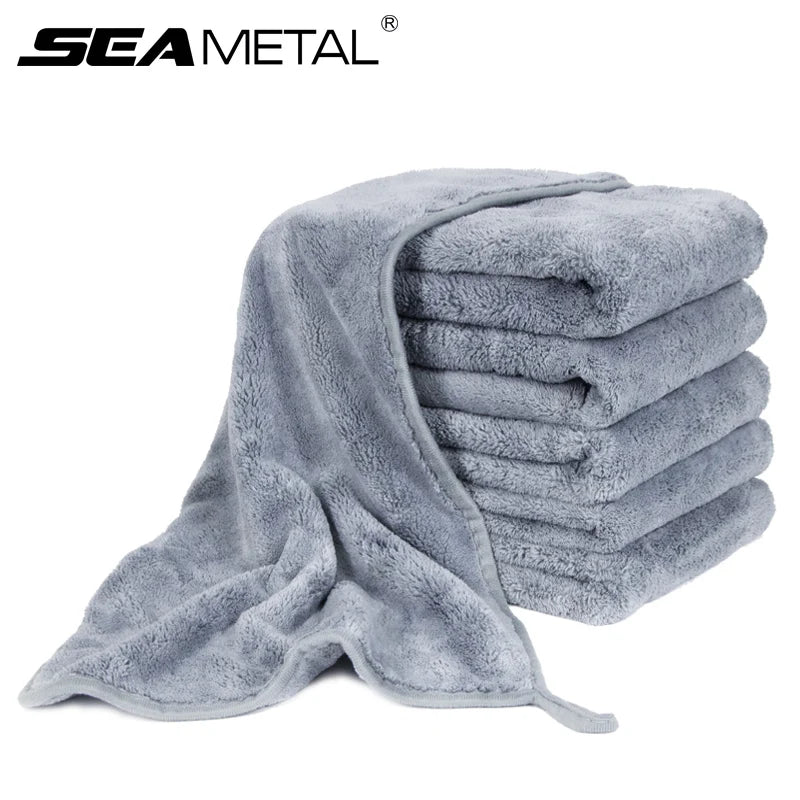 SEAMETAL Microfiber Car Cleaning Towels – 800GSM, 1/3/6PCS