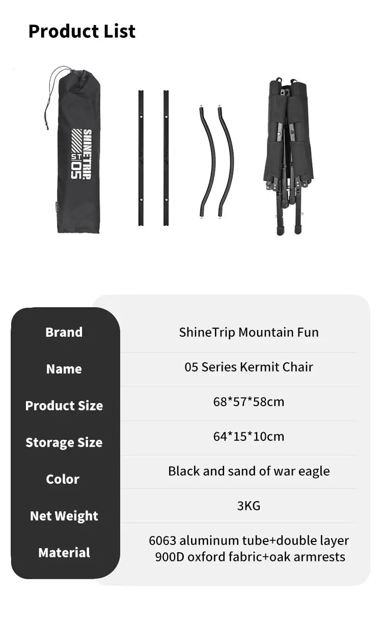 ShineTrip Outdoor Tactical Camping Chair