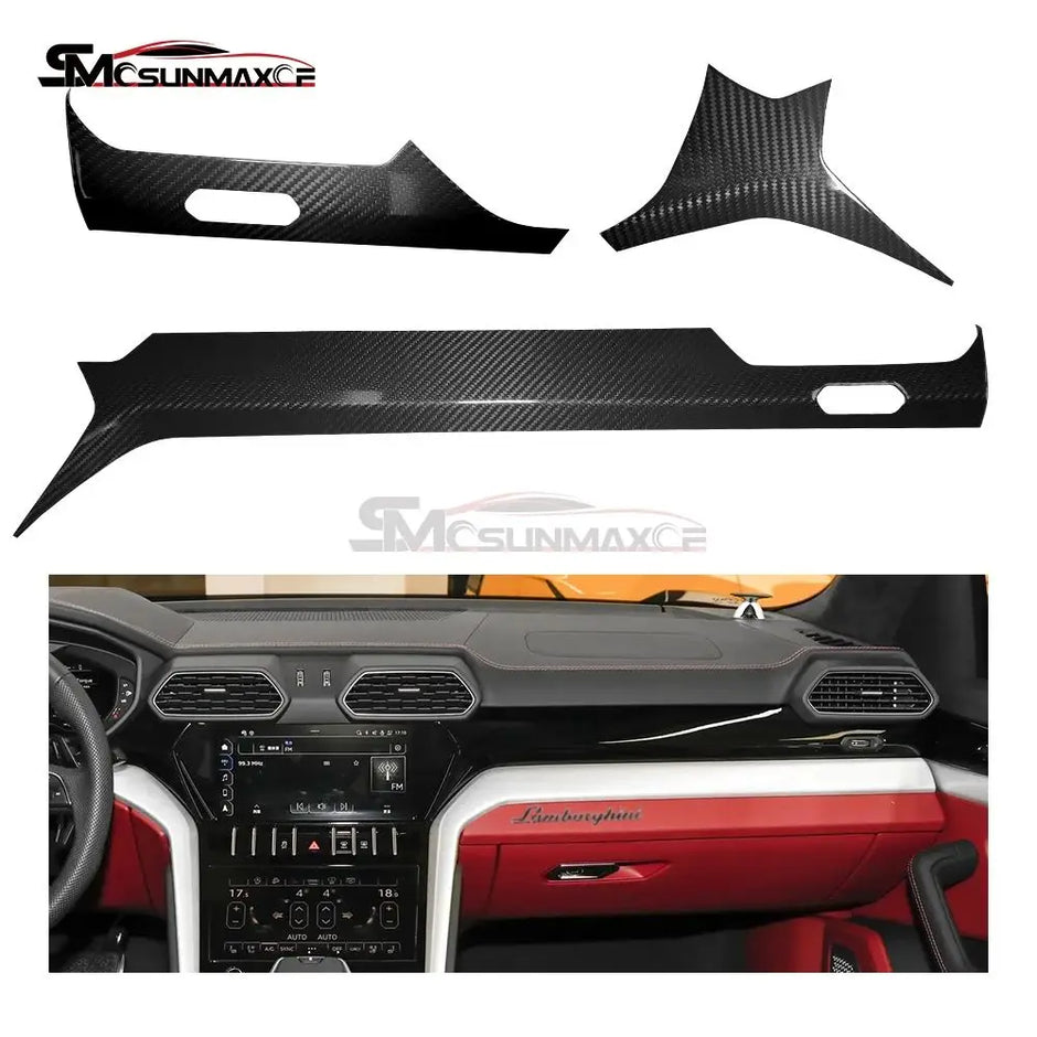 Carbon Fiber Dashboard & Air Vent Frame Cover for Lamborghini Urus (2018–2025)