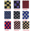 4pcs Floor Mats Checkered Front Rear Carpets Floor Mats Auto Interior