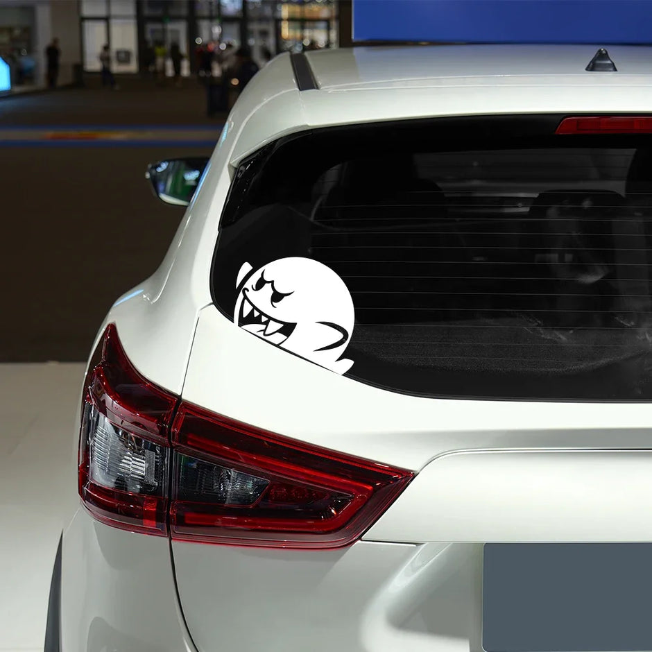Car Sticker BOO GHOST PEEKER Vinyl Decal