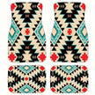 4Pcs Bohemian Car Floor Mats Back Persian Carpet