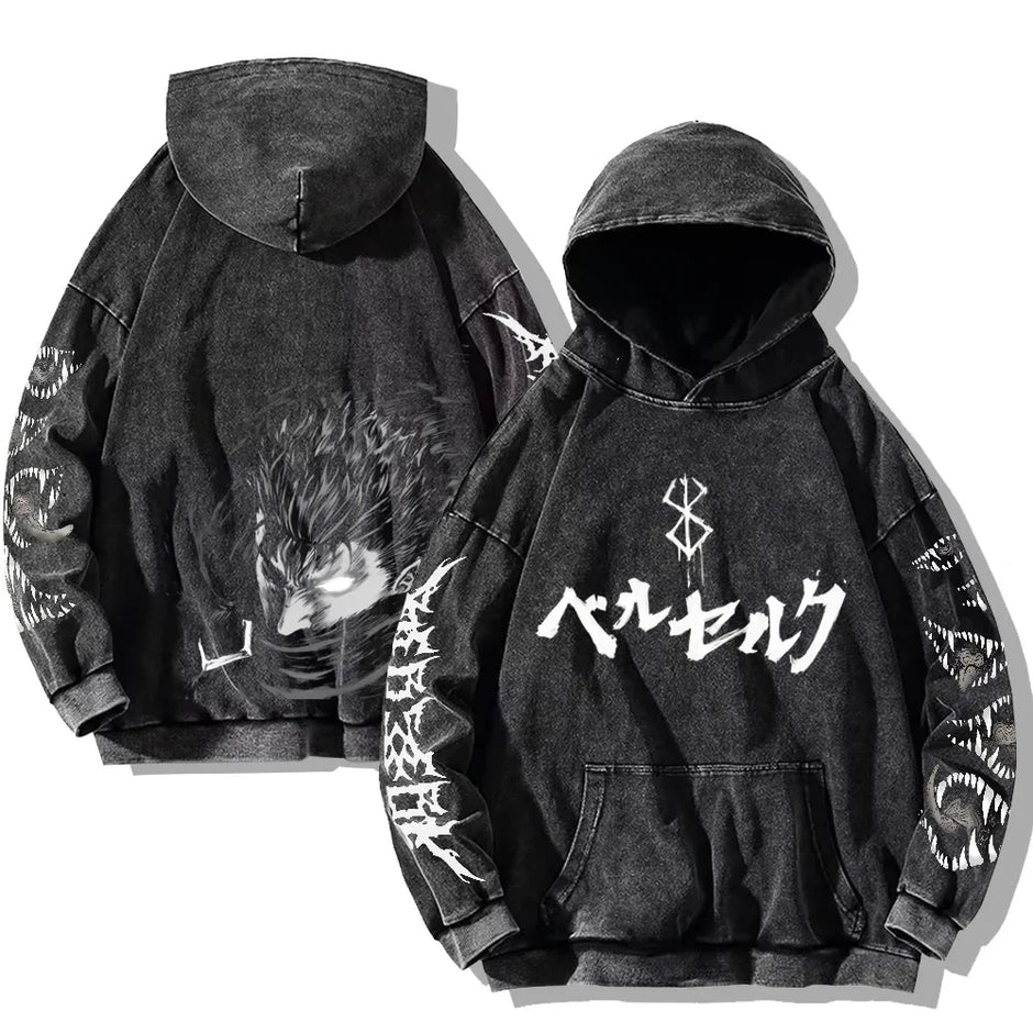 Gothic Vintage Washed Hoodies