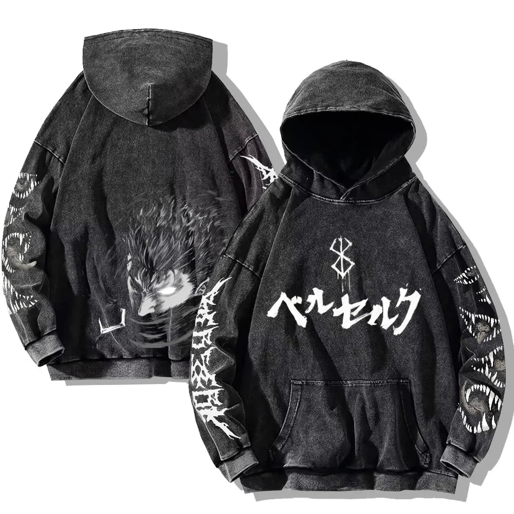 Gothic Vintage Washed Hoodies