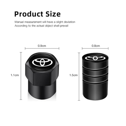 Toyota Metal Tire Valve Caps – 4PCS - product image 2 - Droppi UAE