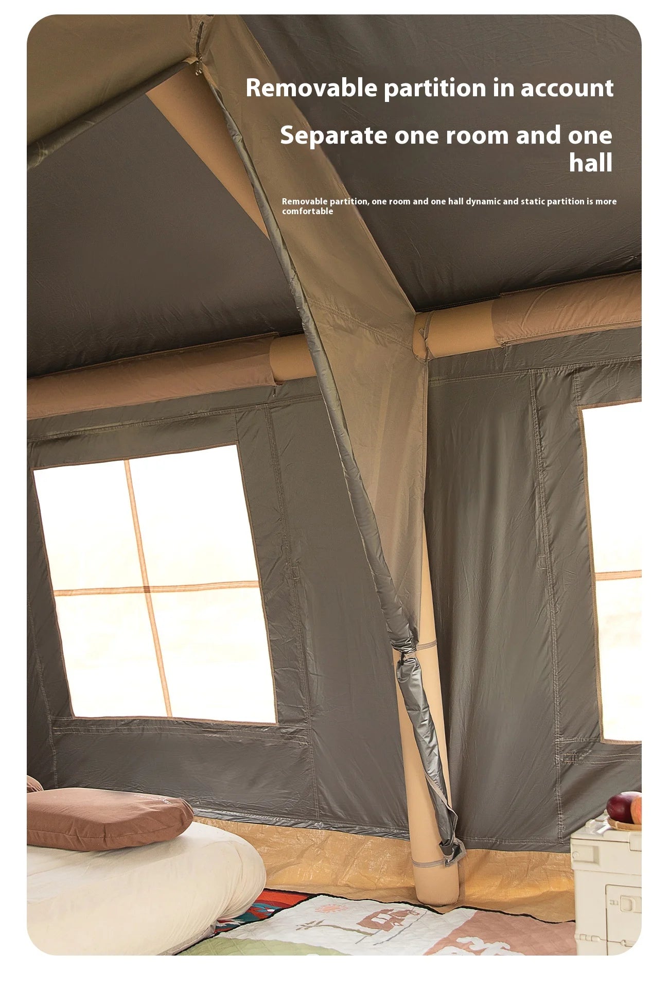 MOUNTAINHIKER Outdoor Inflatable Camping Tent – Large 5–8 Person (Hand Pump)