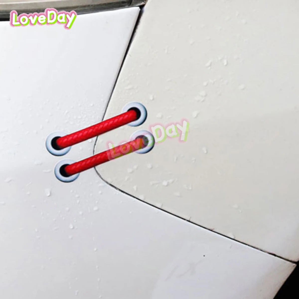 Shoelaces Car Sticker 3D Simulation Patch