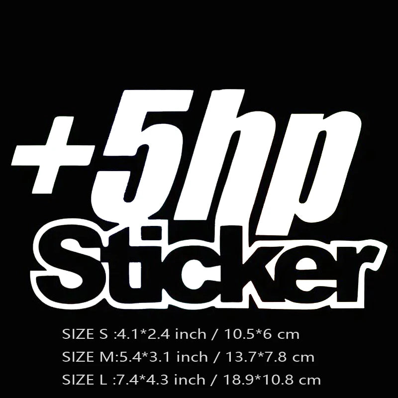 ”+5hp Sticker“decal