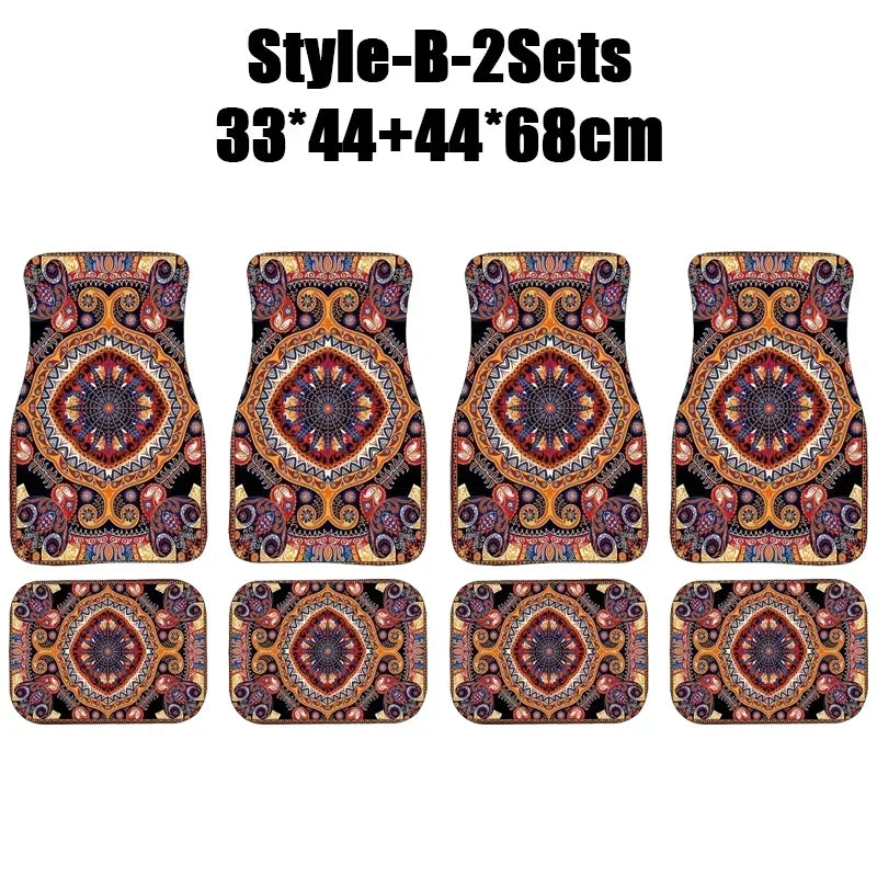 Antique Oriental Turkish Persian Carpet Car Floor Mats 4-Piece