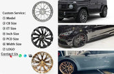 2-Piece Custom Wheel 5 Spoke Forged Wheels