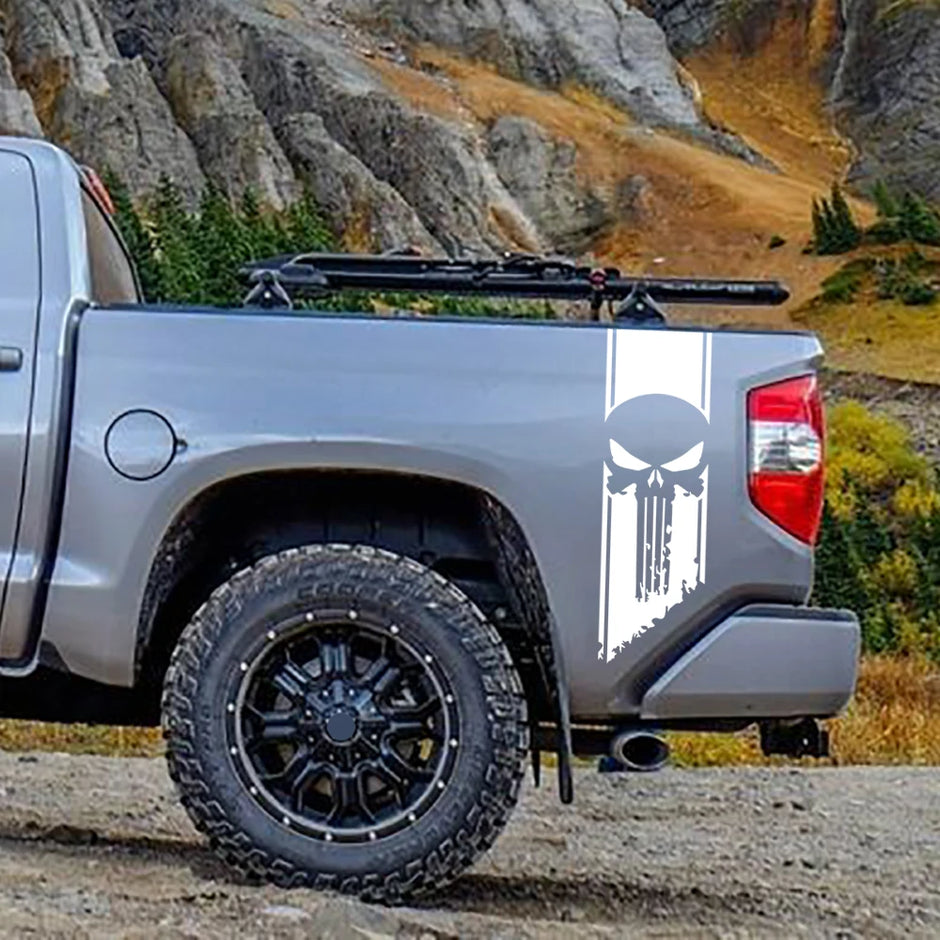 Ghost Pattern Stickers Universal Car Tail Decoration Decals Compatible with RAM GMC F-150 Hilux Frontier Isuzu Pickup trucks