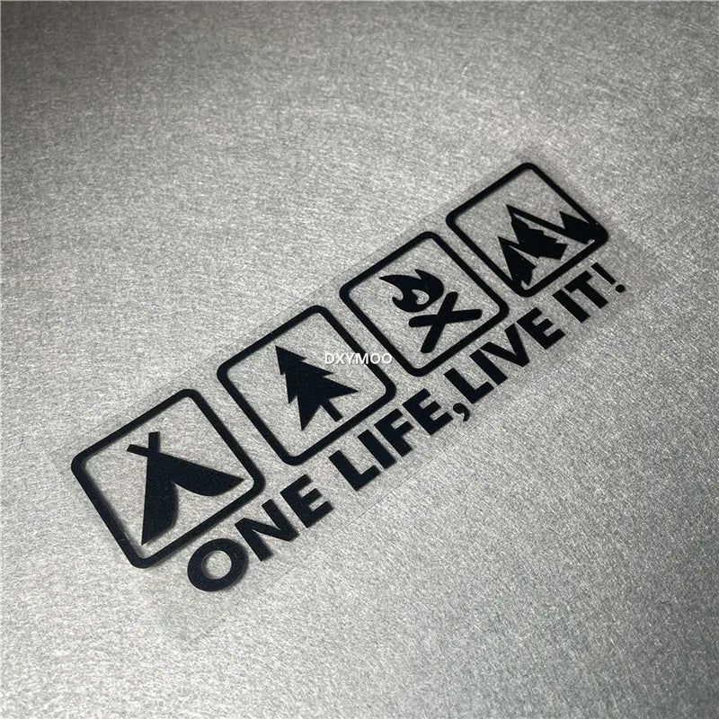 One Life Live it Camping Outdoor Enthusiast Car Sticker