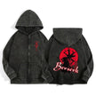 Berserk Wash Zip Up Hoodie
