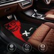 4pcs Cool Design Car Floor Mats, Vibrant Red with Black Accents,Durable, Non-Slip, Dirt-Resistant, Easy Clean