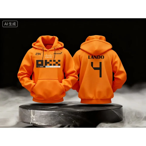Lando Norris NO.4 2025 new racing style long sleeved hooded sweatshirt