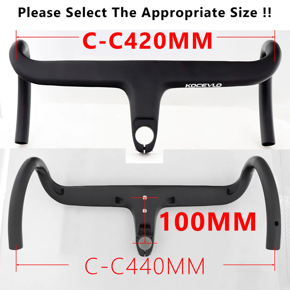 KOCEVLO X01 Full Carbon Fiber Road Bike Stem & Integrated Handlebar