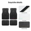 Gothic Black Skull 4PCS Crystal Velvet Car Floor Mat