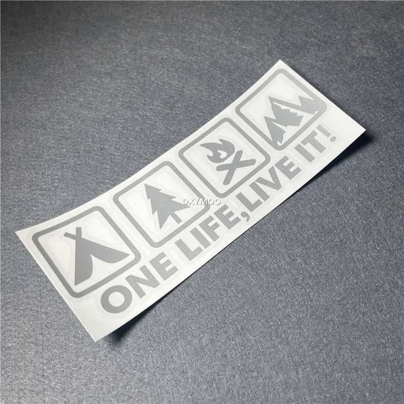 One Life Live it Camping Outdoor Enthusiast Car Sticker