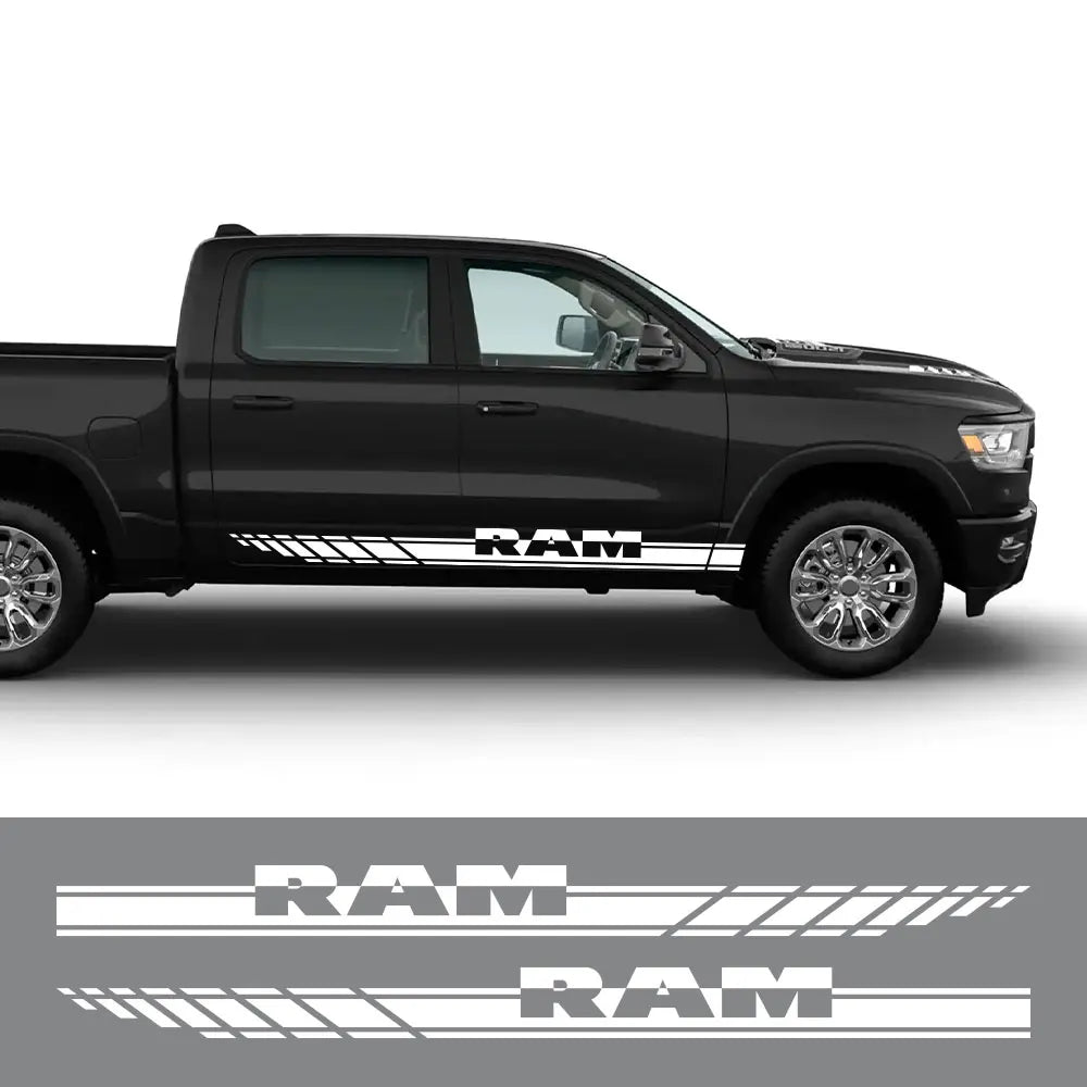 Dodge RAM 1500 2500 3500 Rebel Pickup Door Side Skirt Stickers