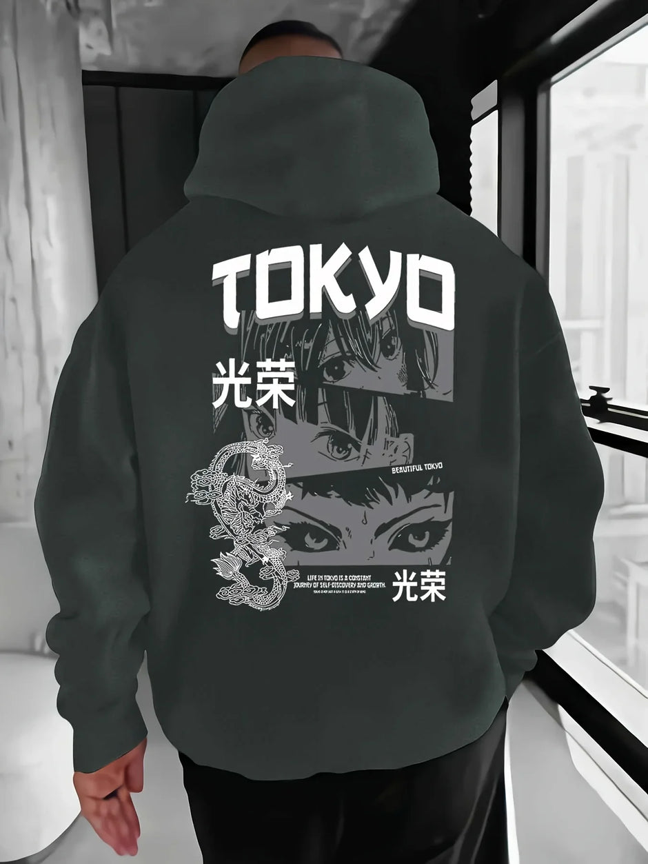 2025 Trend Printed Hooded Sweater – Men’s Hip-Hop Streetwear