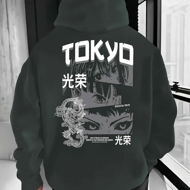 2025 Trend Printed Hooded Sweater – Men’s Hip-Hop Streetwear