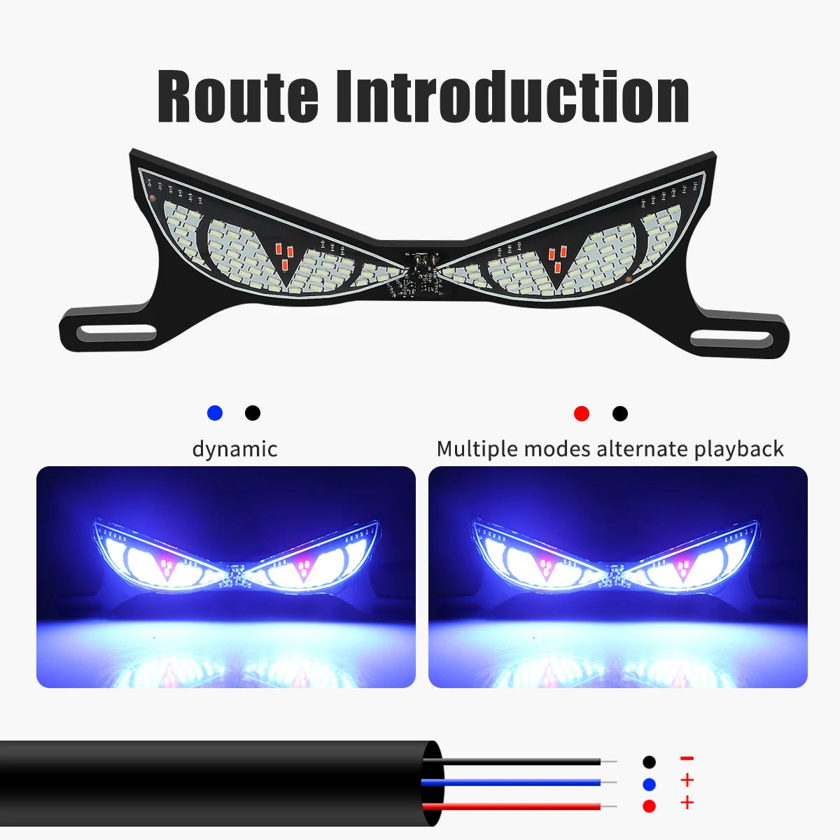 1 Set Motorcycle LED License Plate Decorative Lights