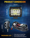 NAOEVO 4 Inch 2Pcs LED Pod Lights