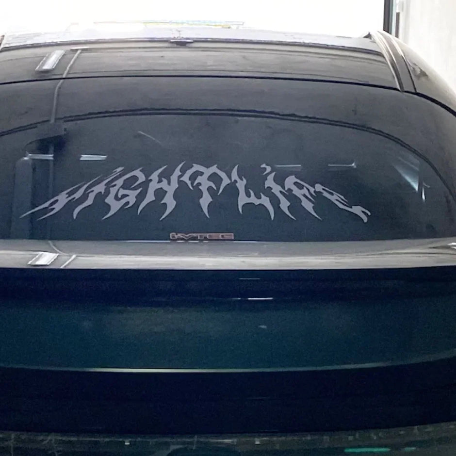 Windshield Banner Nightlife - Gothic Style Car Windows Stickers