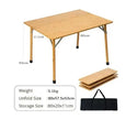 MOUNTAINHIKER Outdoor Camping Bamboo 2/3 Folding Table