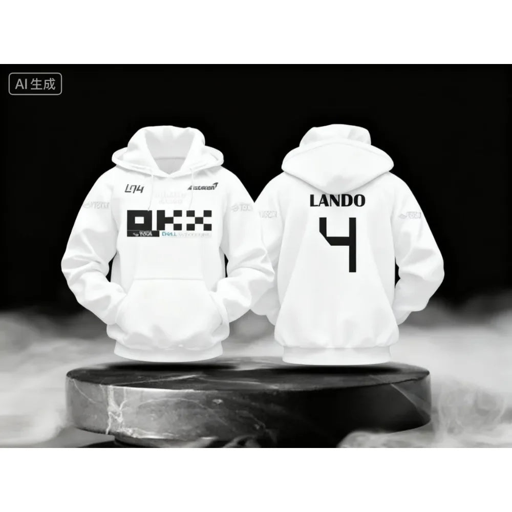 Lando Norris NO.4 2025 new racing style long sleeved hooded sweatshirt