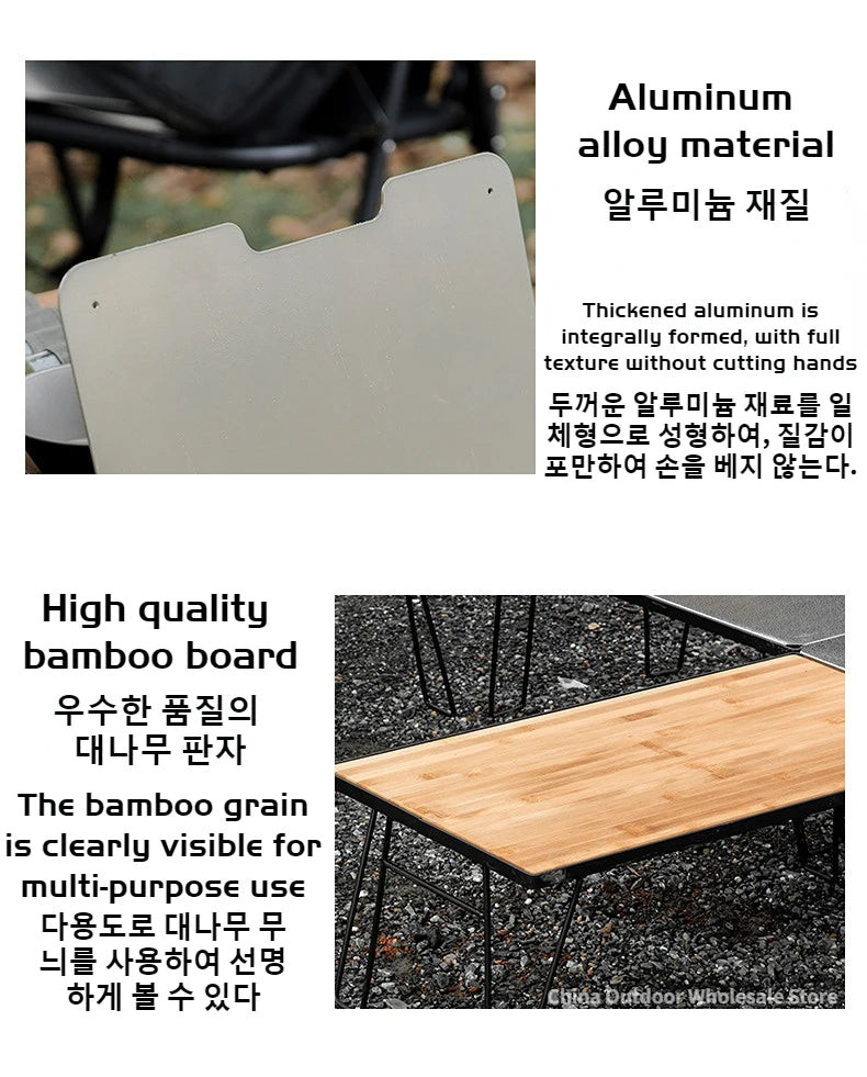 MOUNTAINHIKER Telescopic Folding Round Table