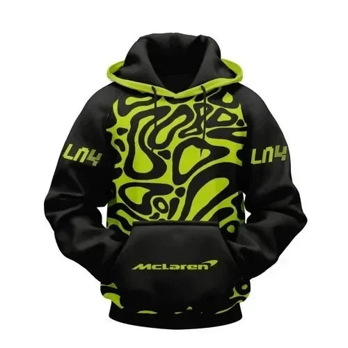 Lando Norris NO.4 2025 new racing style long sleeved hooded sweatshirt