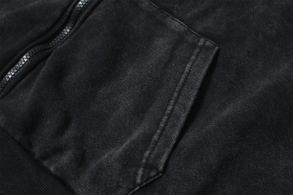 Berserk Wash Zip Up Hoodie