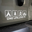 One Life Live it Camping Outdoor Enthusiast Car Sticker