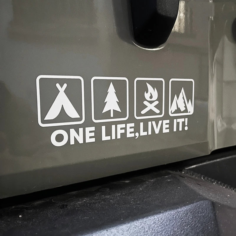One Life Live it Camping Outdoor Enthusiast Car Sticker