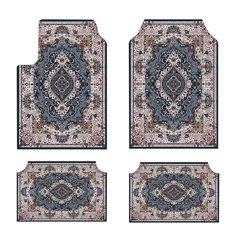 4Pcs/Set Bohemian Car Floor Mats Heavy Duty Rubber Back Car Floor Protector
