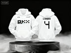 Lando Norris NO.4 2025 new racing style long sleeved hooded sweatshirt