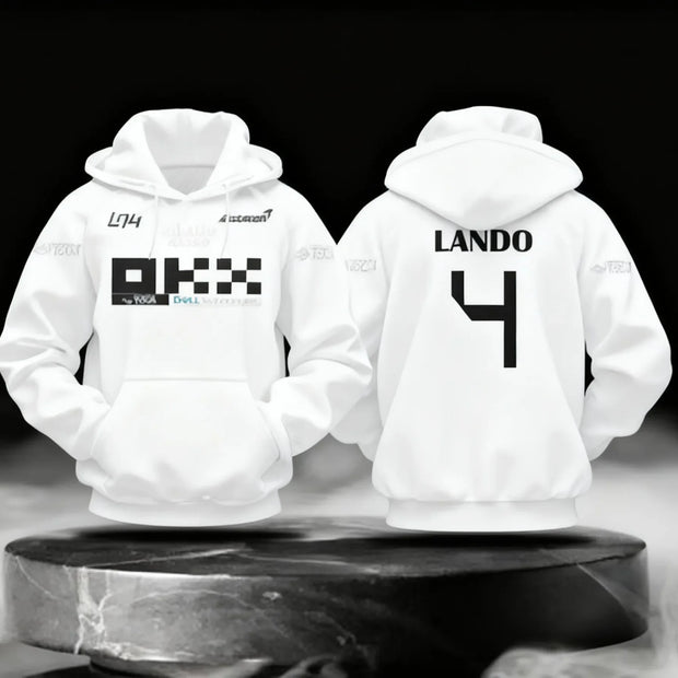 Lando Norris NO.4 2025 new racing style long sleeved hooded sweatshirt